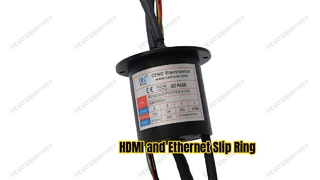 Hybride sleepring voor HDMI- en Gigabit Ethernet-transmissie