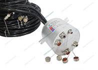 10 Circuits Ethernet-signalen Laagtemperatuur slip ringen Assemblage met stekker en kabel