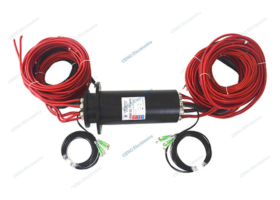 4 Kanalen Fiber Optische Rotary Joint Met geïntegreerde voeding en 485 signaal