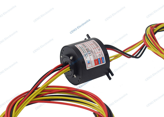 Door het gat geleidende stroom slip ring assemblage 300 rpm met roterende elektrische stroom gezamenlijke