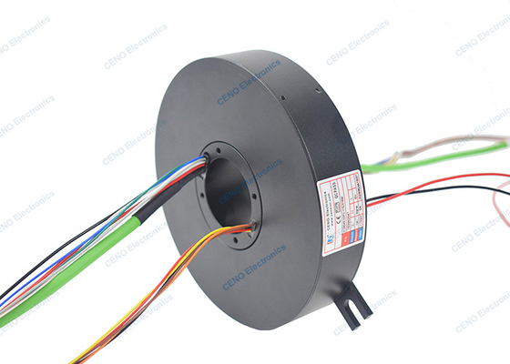Laagtemperatuur pannenkoeken slip ring met door gat Id45mm Ethernet signaal