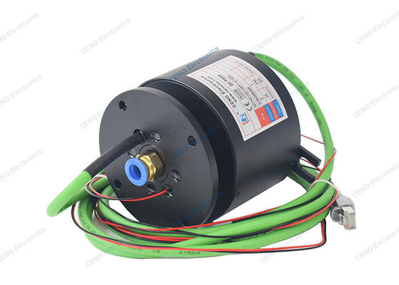 Hybride pneumatische slip ring combineert elektrische stroom Ethernet signaal geïntegreerde slip ring