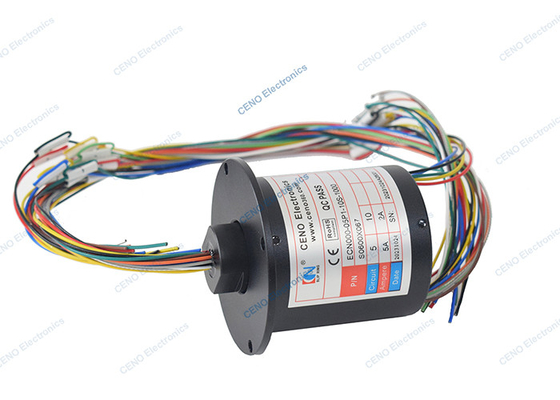 Op maat gemaakte 1000 RPM High Speed Slip Ring met goud tot goud materiaal voor de industrie