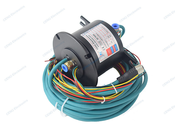 1MPa luchtpneumatische roterende unie Combineer elektrische stroom Ethernet-signaalsleepring