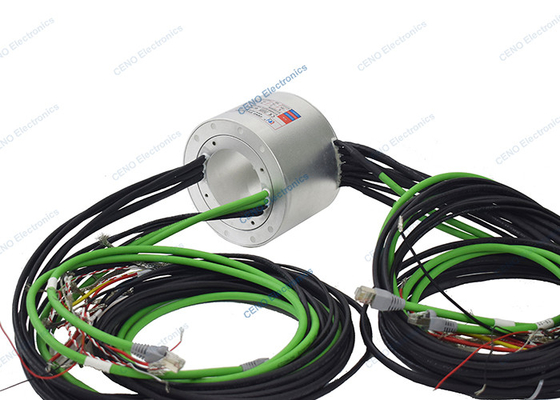 Low Temperature Ethernet Signal Slip Rings met Through Hole binnendiameter 65 mm