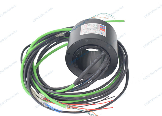 Door gat waterdichte slip ring & Rotary elektrische en Ethernet signaal verbindingen
