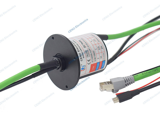 USB 2.0 Signal Slip Ring met 1000M Gigabit Ethernet en elektriciteit