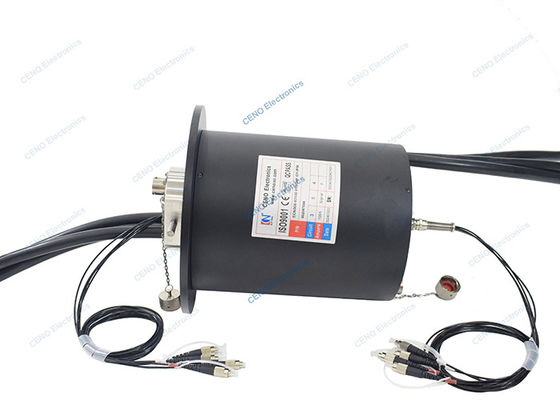4 kanalen SM MM Glasvezel Rotary Joint Slip Ring met FORJs voor Robot