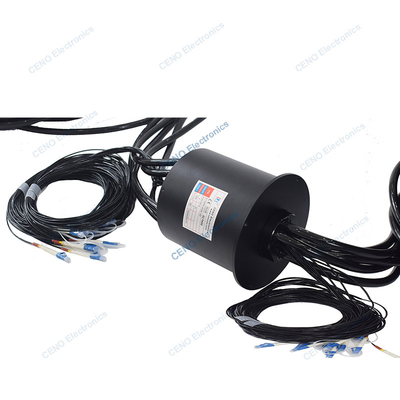 10 kanalen MM integratie glasvezel roterende gewricht met slip ring Invoegverlies 3,5 dB