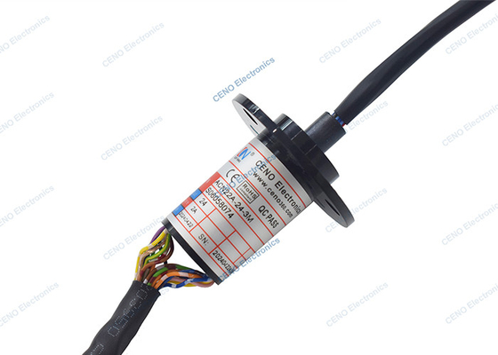 24 Circuits 2A Kleine slip ring capsule met engineering plastic materiaal voor robot