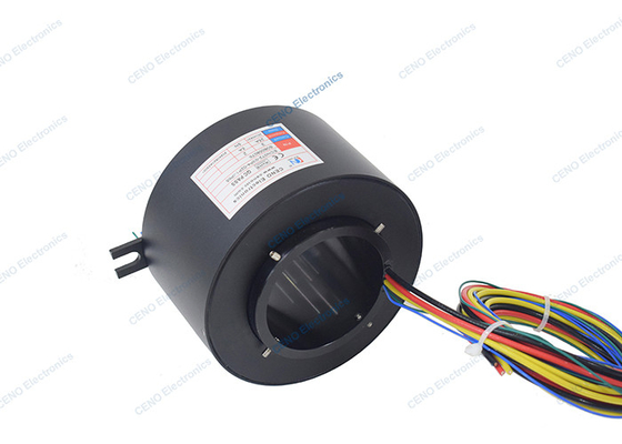 IP65 Doorboor slip ring met draaiende elektrische aansluiting voor industrieel systeem