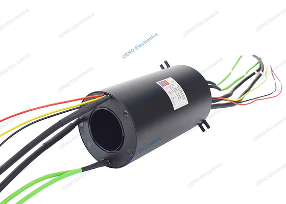 2 kanalen Gigabit Ethernet Signal Slip Ring Met Doorgat 70mm