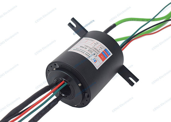 IP41-beschermingsgraad doorboor slip ring met Gigabit Ethernet-signaal en flensinstallatie