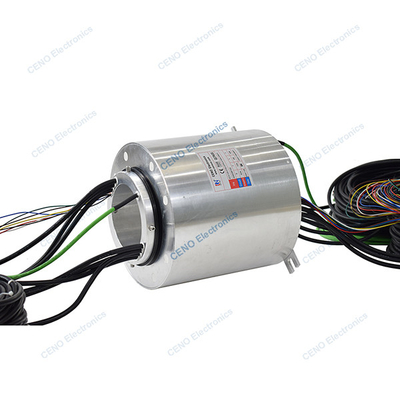 Waterdichte slip ring met 15 circuits elektrisch vermogen Ethernet-signaal en draaiende elektrische connector