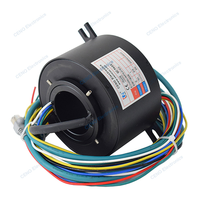 Door middel van een gat slip ring met elektrische stroom en Ethernet-signaal voor de industrie robot