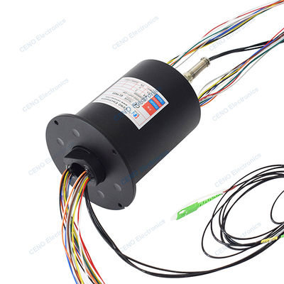 Integreer FORJs slip ring met elektrische stroom en 3 glasvezel roterende gewricht
