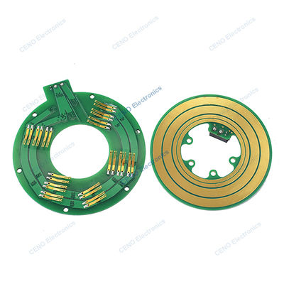 Pancake slip ring in PCB-stijl met elektrische stroom en CAN-signaal voor robotarmen