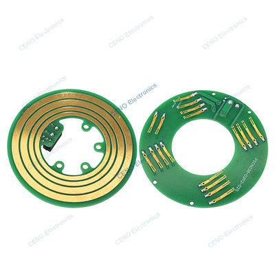 38mm PCB-stijl pannenkoeken slip ring met elektrische stroom en CAN signaal voor robot