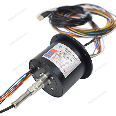 Integreer FORJs slip ring met elektrische stroom en 4 glasvezel roterende gewricht