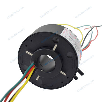 Door middel van Hole Slip Ring met 4 circuits Electric Power 25A en optionele