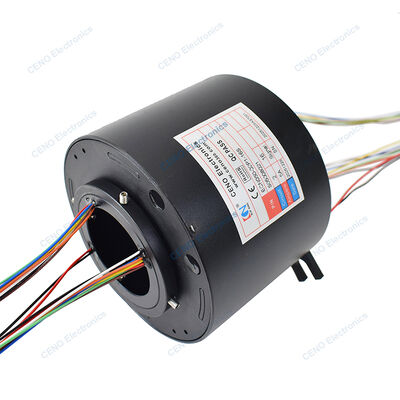 50 mm Inner Bore Through Hole Slip Ring met 300rpm snelheid en edelmetaal contact voor robotarm